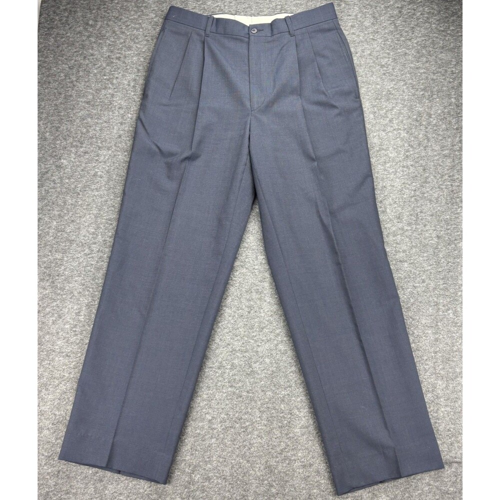 APC A.P.C. Men’s Navy Blue Pleated Dress Pants Trousers Size 34 Wool Blend